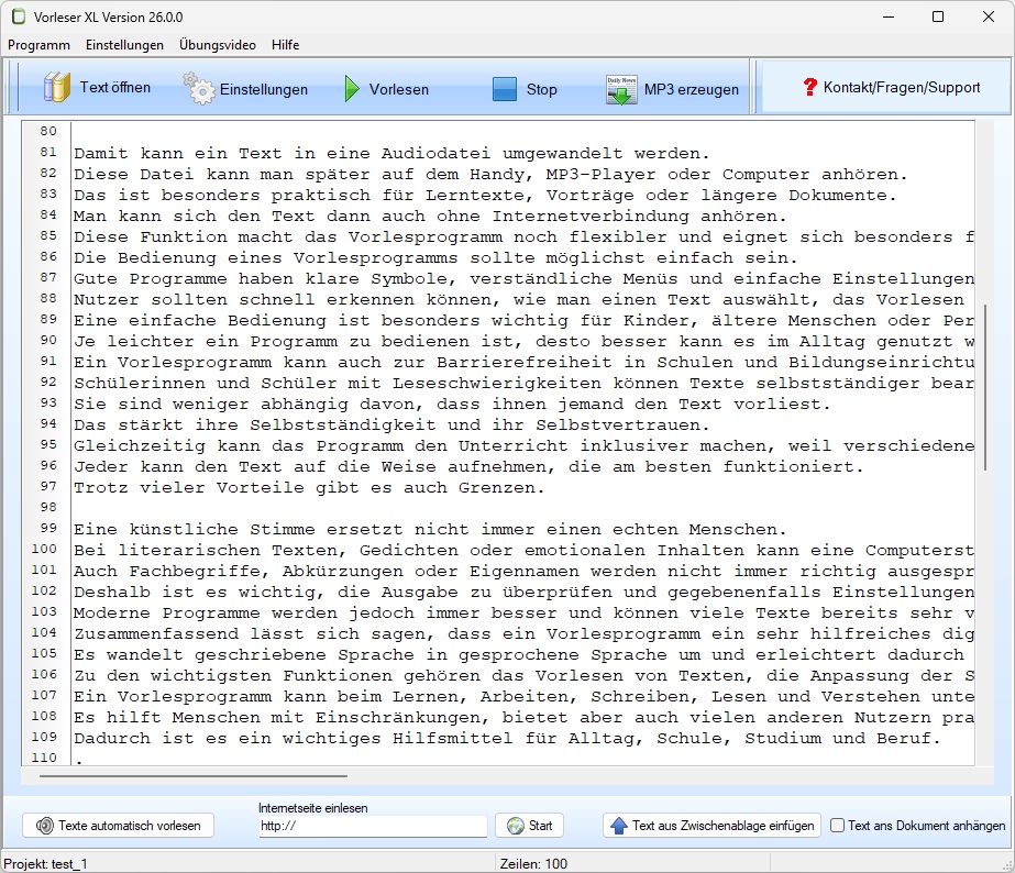 Vorleseprogramm
