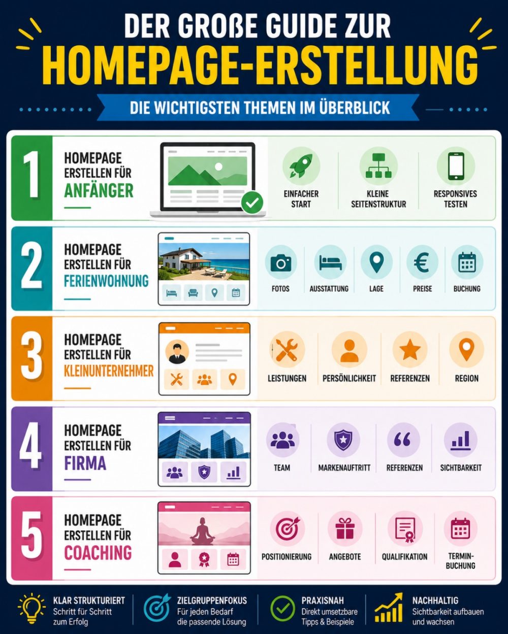 Homepage erstellen Ratgeber